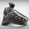 Bague Tête de Mort Chevalier (Argent)