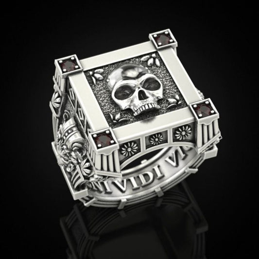 Chevalière Tête de Mort (Argent)
