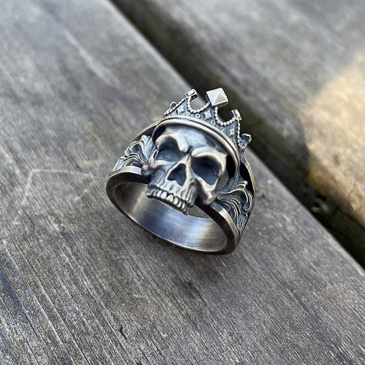 Bague Tête de Mort Roi (Argent)