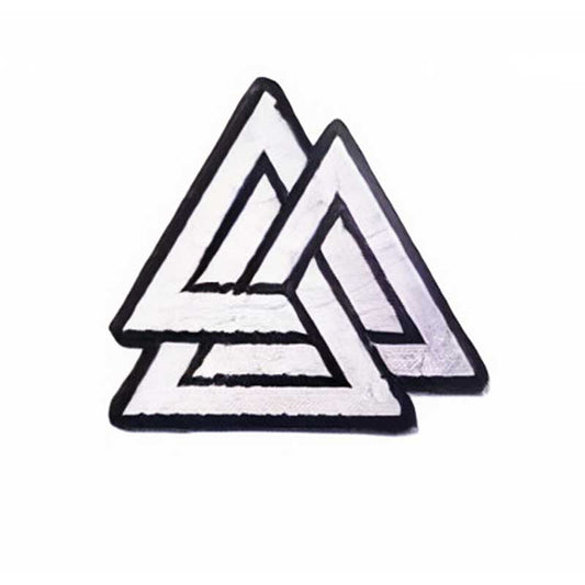 Badge Viking Valknut blanc