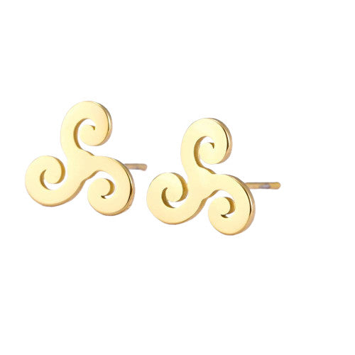 Boucle d'Oreille Viking Triskèle or