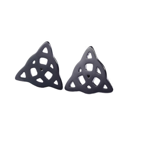Boucle d'Oreille Viking Trinité Celtique noir