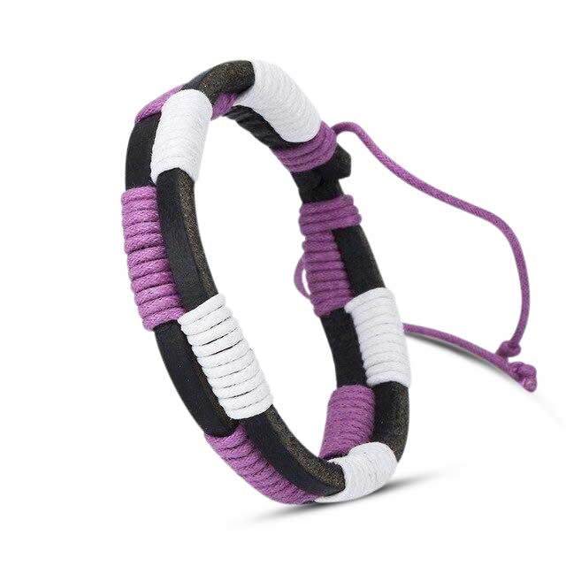 Bracelet Viking Cuir tressé