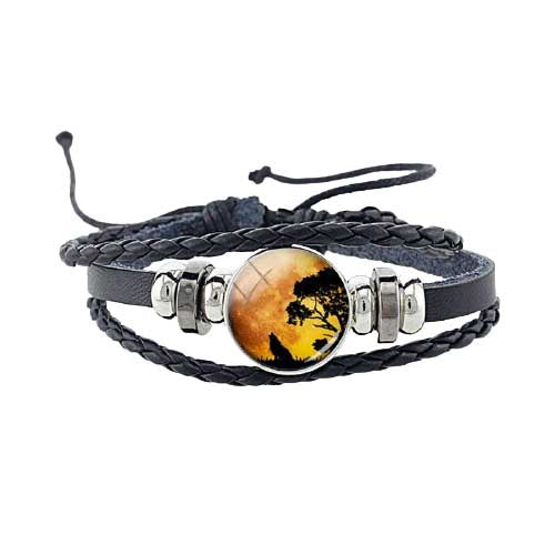 Bracelet Viking Loup de Feu