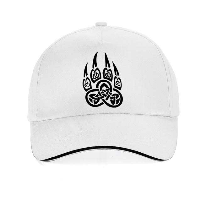 Casquette Viking Patte de Loup blanc