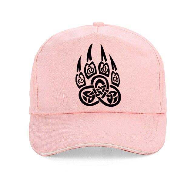 Casquette Viking Patte de Loup rose