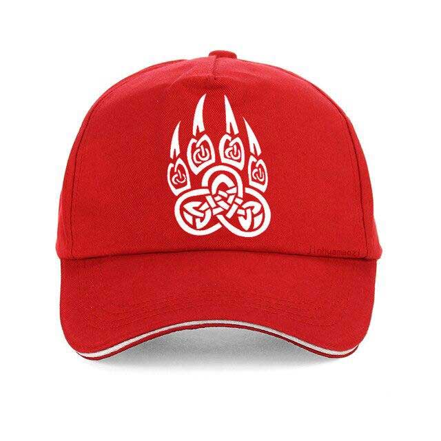Casquette Viking Patte de Loup rouge