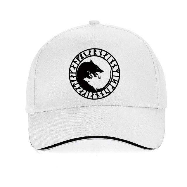 Casquette Viking Skoll et Hati blanc