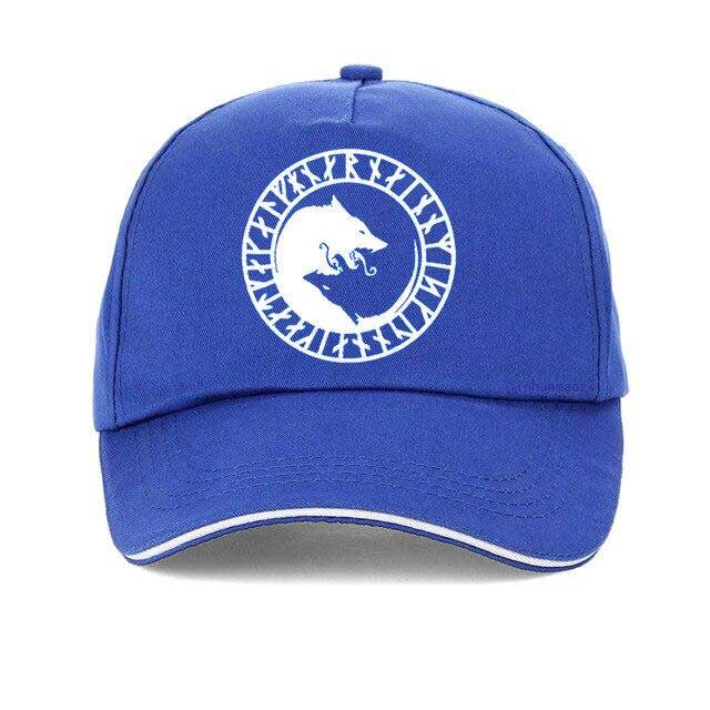 Casquette Viking Skoll et Hati bleu