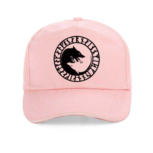 Casquette Viking Skoll et Hati rose