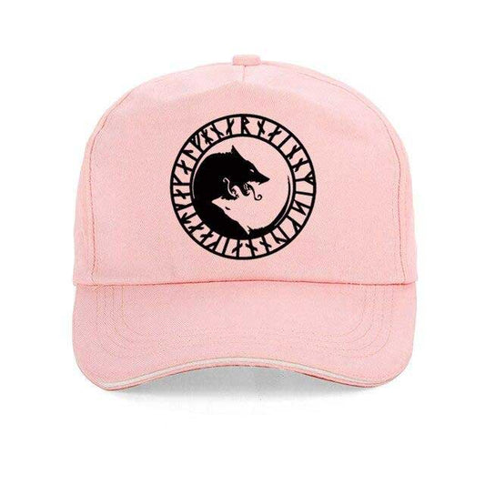 Casquette Viking Skoll et Hati rose