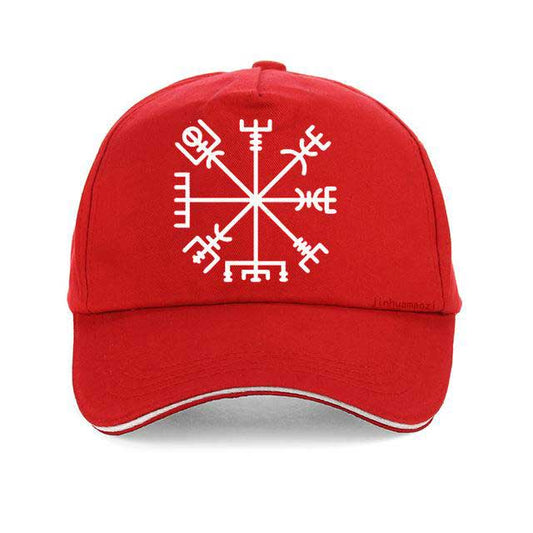 Casquette Viking Vegvisir rouge
