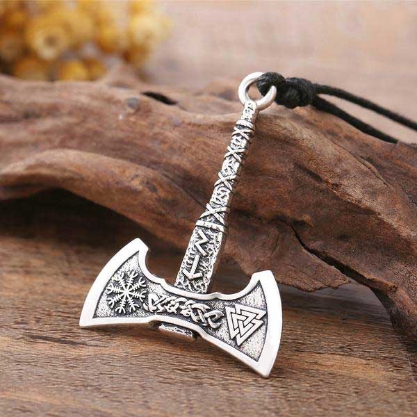 Collier Hache Viking en Argent