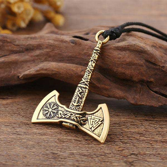 Collier Hache Viking en Or