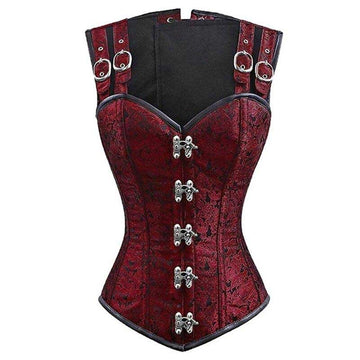 Corset Viking Dame du Jarl rouge