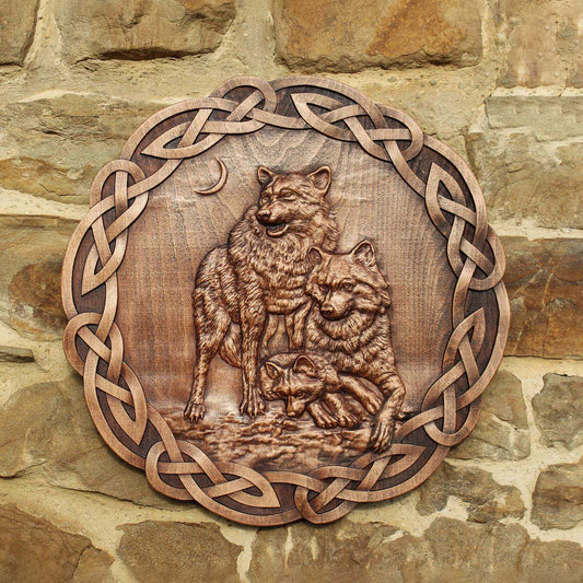 Décoration Murale Famille de Loup