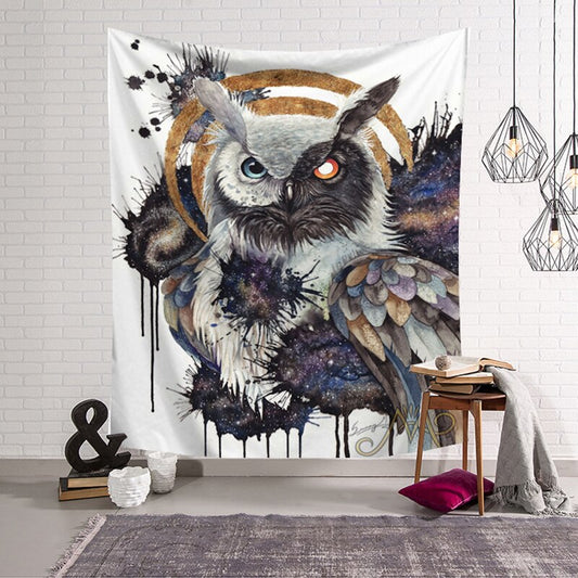 Nordic Owl Viking Wall Rug