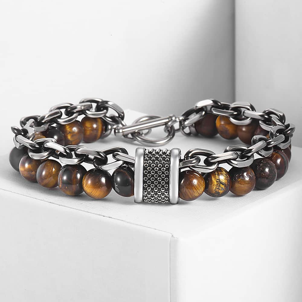 Bracelet ragnar chaine et perles