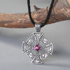 viking pendant<br> Celtic cross with rubies