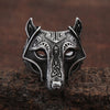 Bague Viking Loup Fenrir