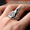 Vegvisir Raven Viking Ring