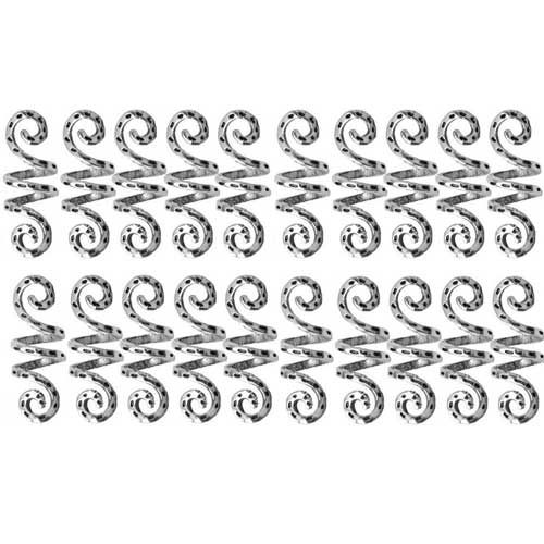 Perles de cheveux Viking - 20 pièces argent