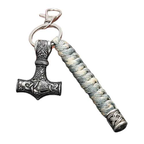 Porte-clé Viking Mjollnir jaune armée
