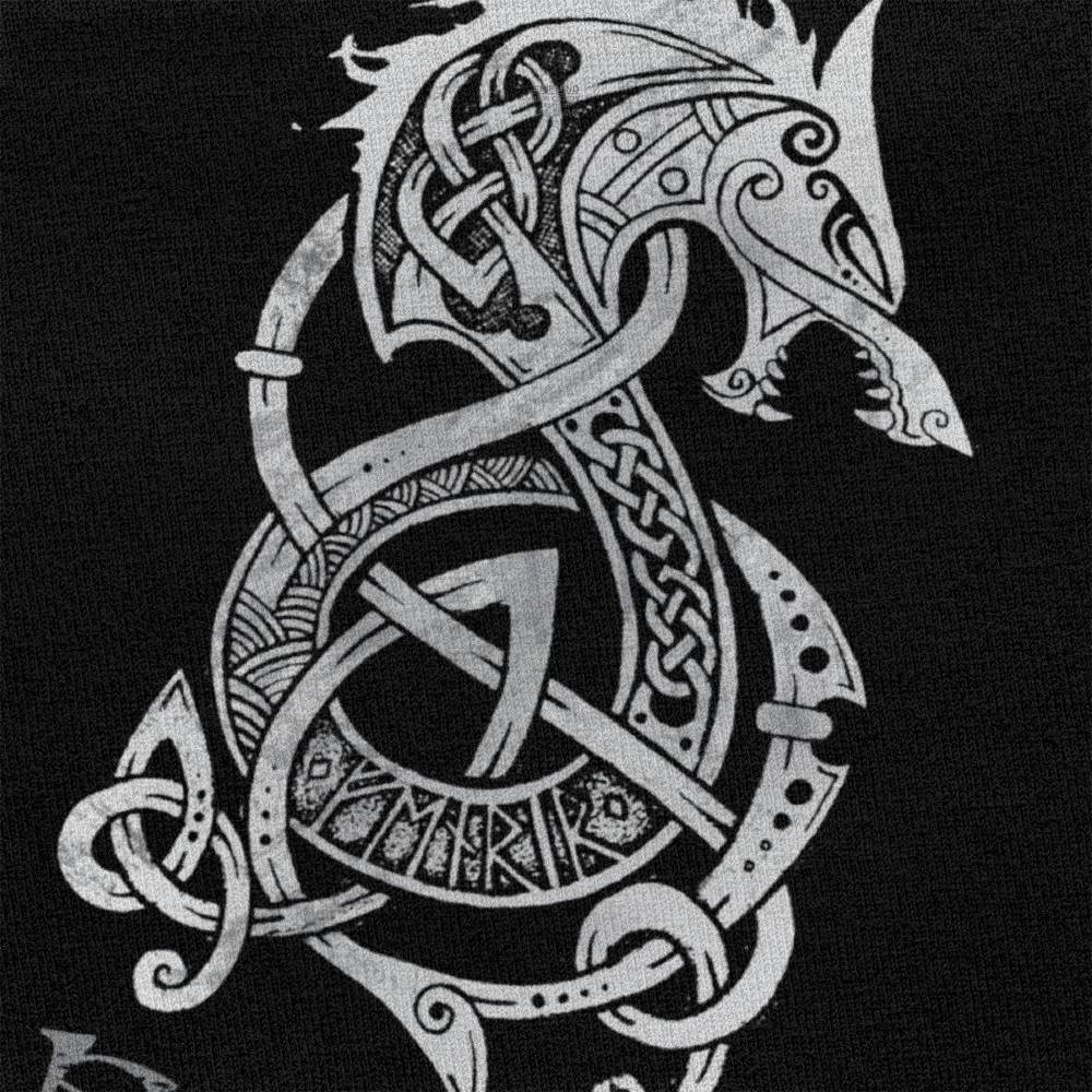 T-shirt viking fenrir noir zoom