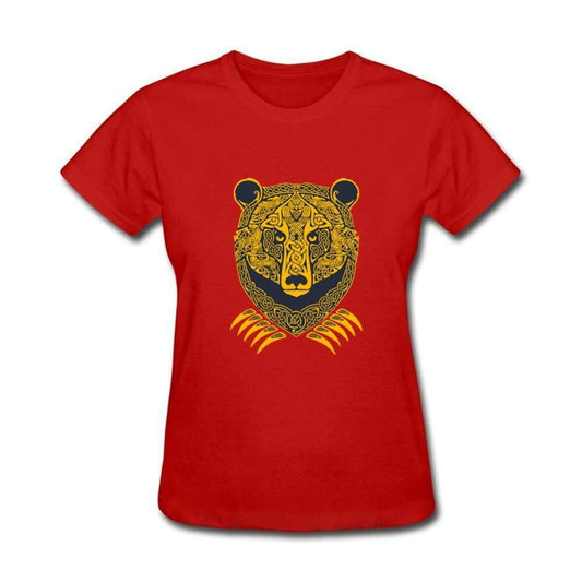 T-shirt viking ours berserk rouge