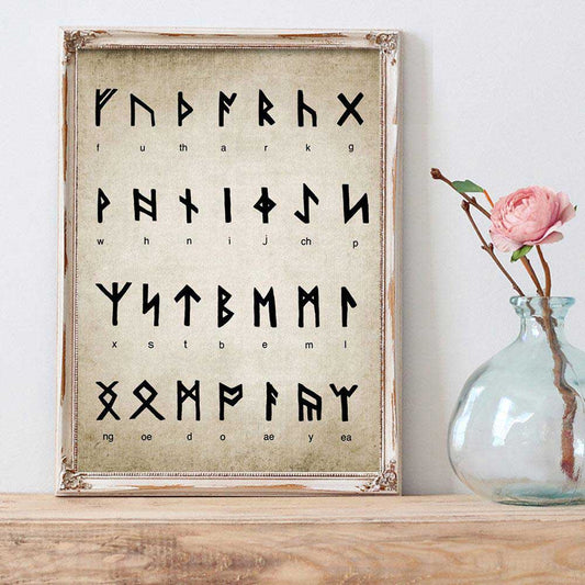 Tableau Viking Futhark Décoration