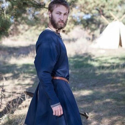Tunique Viking Bleue pour Homme