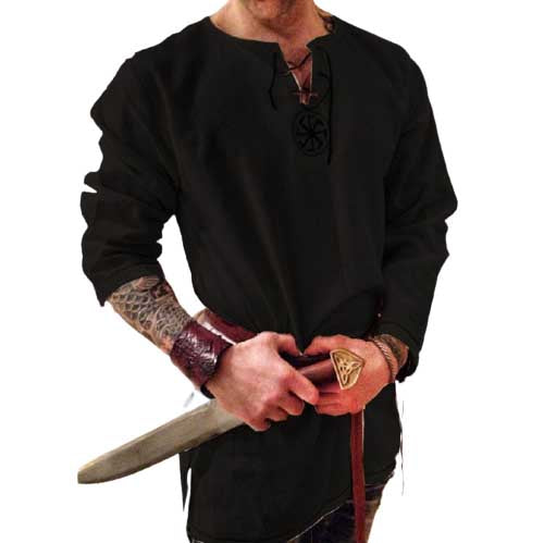 Tunique Viking Soleil Noir Noir