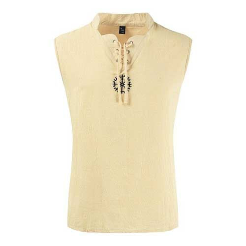 Tunique Viking sans manches beige