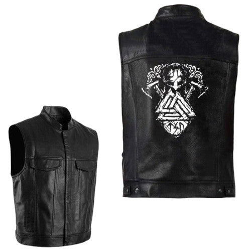 Veste Viking en cuir Einherjar