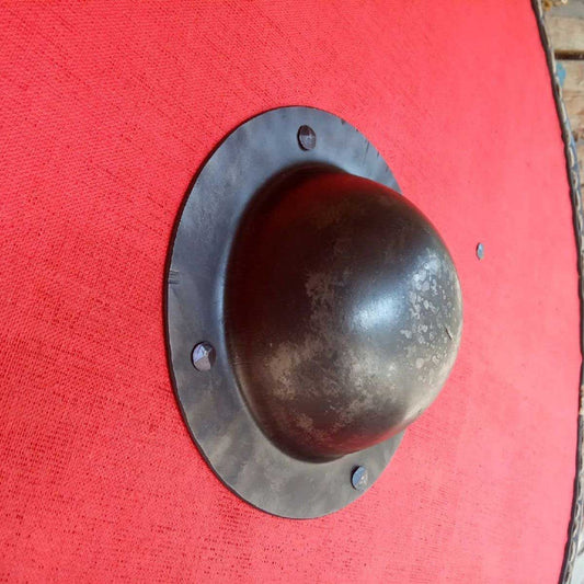 Bouclier Viking Rond Rouge