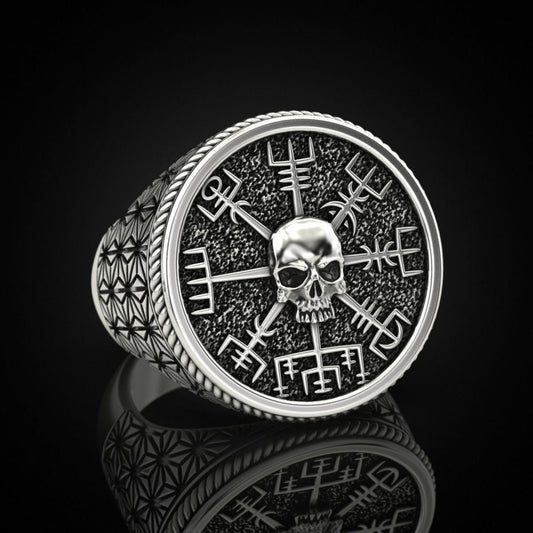 Wikinger Schädelring (Silber)