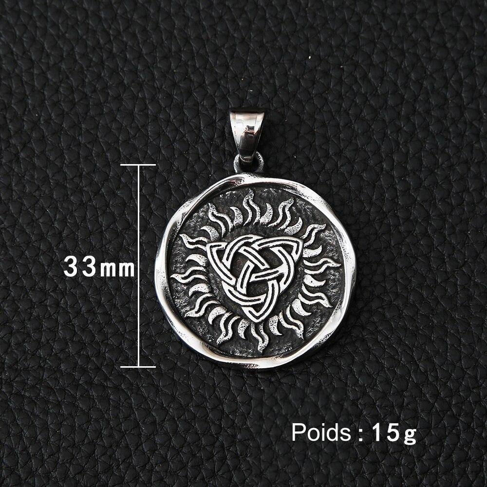 Chaîne viking Nœud de la Trinité avec dimensions