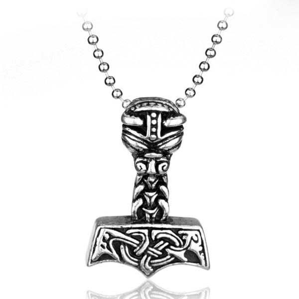 Collier marteau Thor Jarl argent