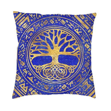 coussin viking yggdrasil céleste