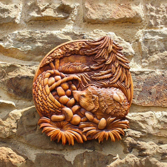 Décoration Murale Hérisson en bois