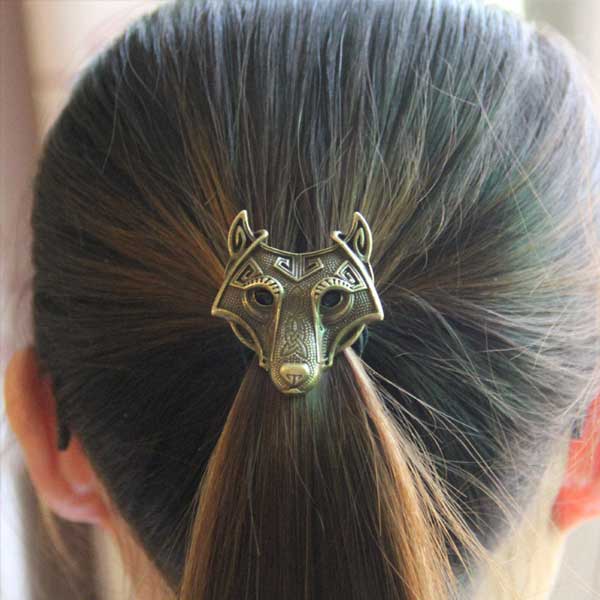 Élastique de Cheveux Loup Fenrir en or