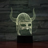 Lampe Viking 3D Casque à Cornes