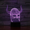 Lampe Viking 3D Casque à Cornes