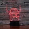 Lampe Viking 3D Casque à Cornes