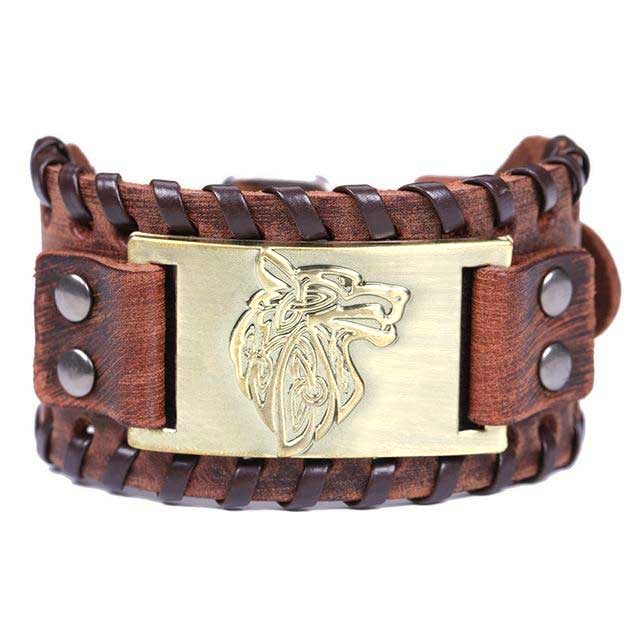 manchette cuir viking or