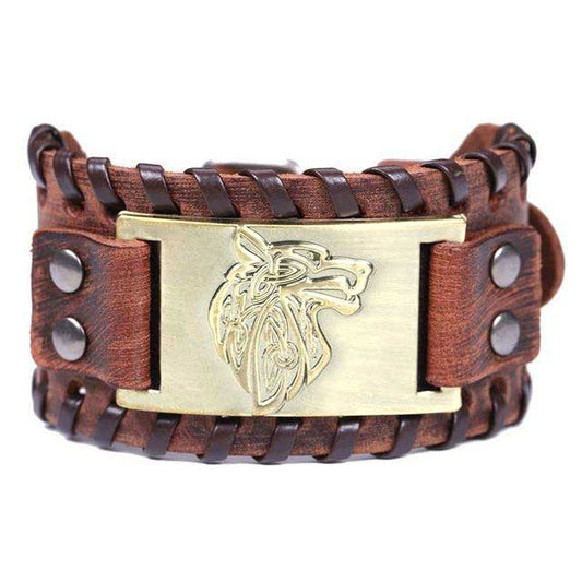 manchette cuir viking or