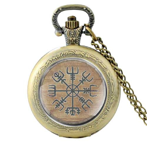 Montre à Gousset Viking Vegvisir Or