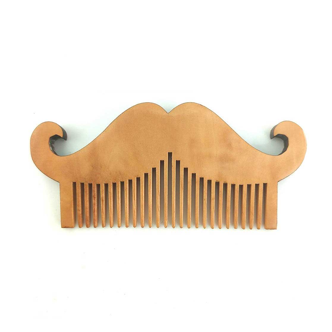 peigne viking en bois moustache