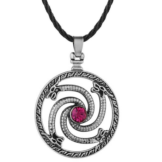 Fenrir Pendant with Purple Pearl