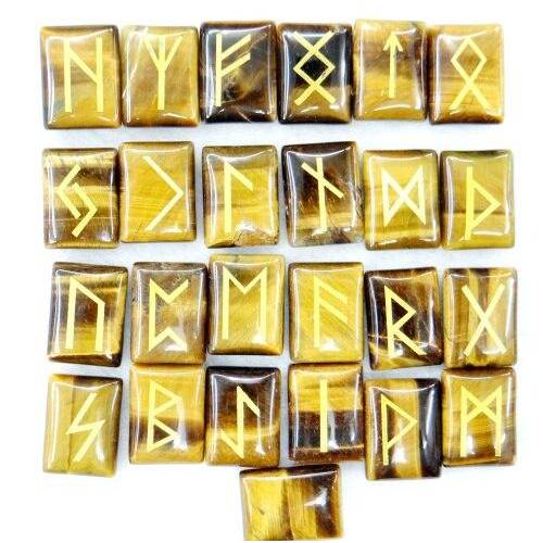 pierre viking runes oeil de tigre